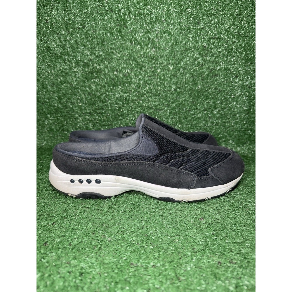 Easy Spirit Shoes Women Size 9.5 Traveltime Blue Casual Slip On Mule Clogs Suede